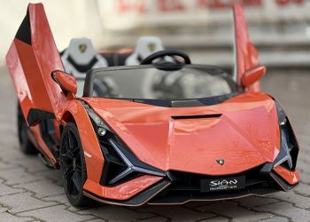 Turuncu Lamborghini Akülü Araba 